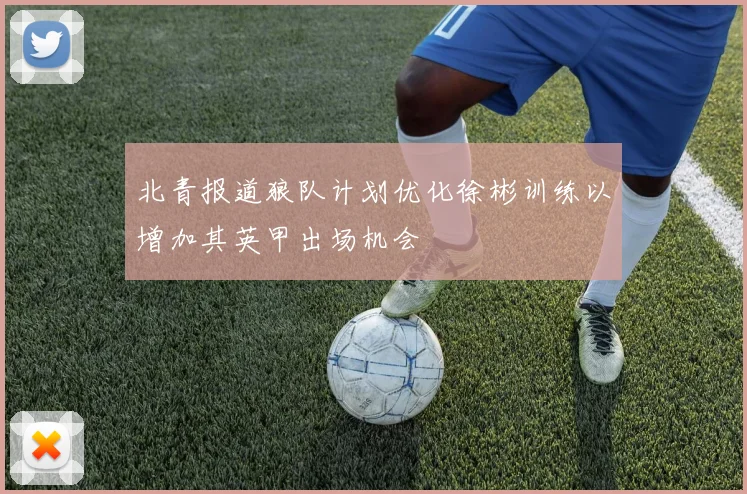 北青报道狼队计划优化徐彬训练以增加其英甲出场机会
